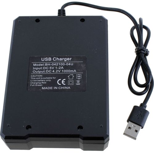 Lithium Ion Battery Charger - 4 Bays - USB Powered photo 2