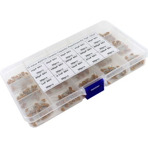 450 Ceramic Capacitors Assortment Set for DIY Electronics photo 2