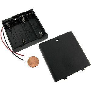 Photo of the 4 x AA Battery Holder with Switch and Leads - 6V