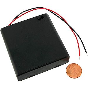 4 x AA Battery Holder with Switch and Leads - 6V Photo 2