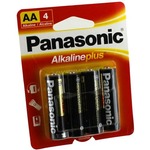 4 AA Panasonic Alkaline Plus Batteries.