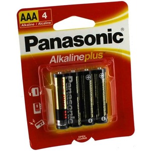 4 AAA Panasonic Alkaline Plus Batteries Photo 1