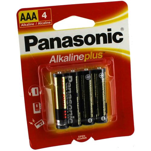 4 AAA Panasonic Alkaline Plus Batteries - Image one