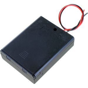 4 x AAA Battery Holder with Cover and Switch - 6V Photo 3