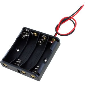 4 x AAA Battery Holder with Wire Leads - 6V - Image One