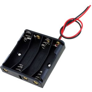 4 x AAA Battery Holder with Wire Leads - 6V Photo 1