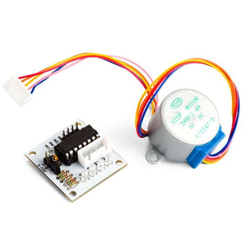 5 VDC Stepper Motor with ULN2003 Driver Board - Image one