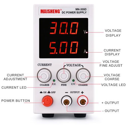 Adjustable DC Switching Power Supply - 0-30V 5A photo 2