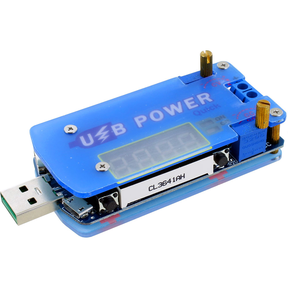 Adjustable USB Power Supply - DP2F - 0.5V to 30V 2A