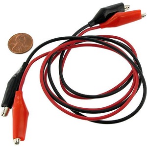 Alligator Cords - 2ft Red/Black Set Photo 1