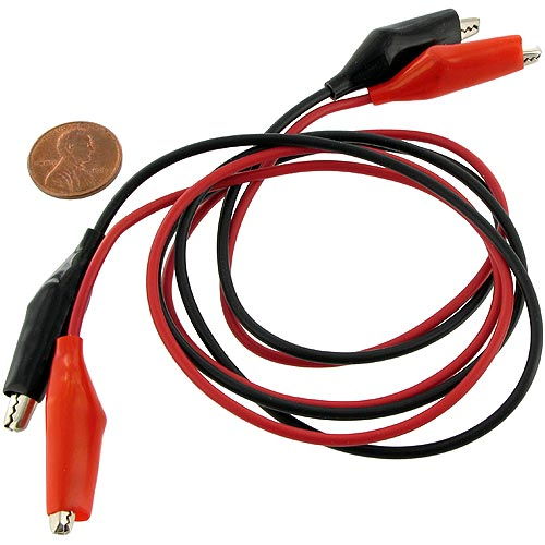 Alligator Cords - 2ft Red/Black Set - Image one