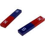 Photo of the: Pair of Blue/Red Alnico Bar Magnets - 4 inch long