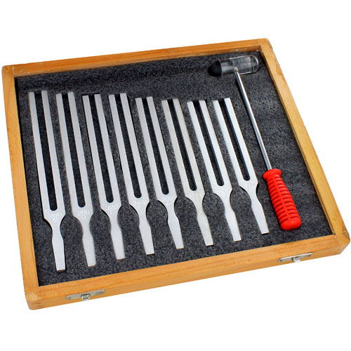 Aluminum Tuning Forks - Set of 8 - Image one