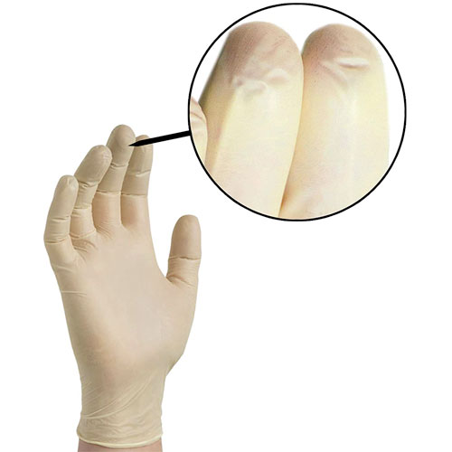 AMMEX Ivory Stretch Vinyl Exam Latex-Free Disposable Gloves - Box of 100 - Image two