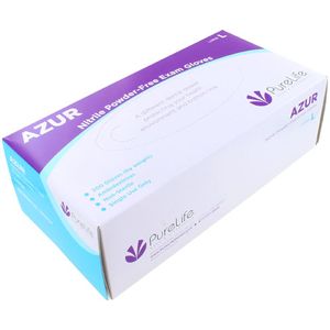 AZUR Nitrile Exam Gloves - LARGE - Box of 200 - Image One