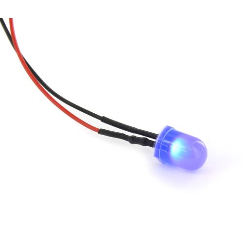 Big Blue LED with Wire Leads - 5V 10mm photo 2