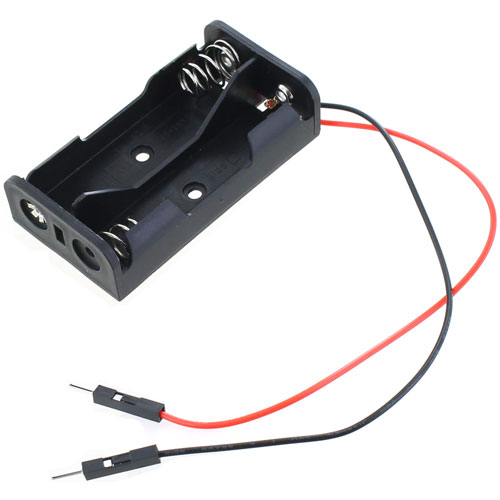 Breadboard 2 x AA Battery Holder 3V - with wire and pins - Image one