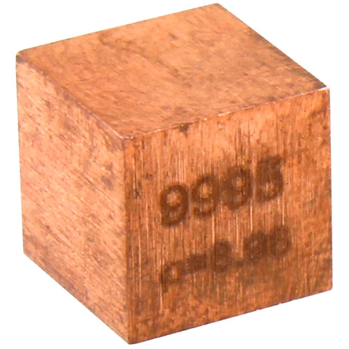 Copper Metal Cube - 10mm 99.95 Pure  - Image two