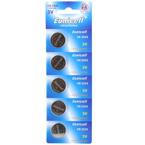 CR2025 3V Lithium Battery - 5 pack - Image one