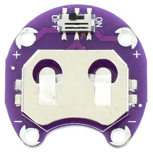 CR2032 Battery Holder with On/Off Switch - LillyPad Photo 1