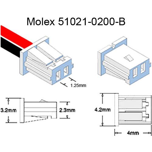 CR2450-2P CMOS Lithium Battery with Molex Connector - 3V 1200mAh photo 3