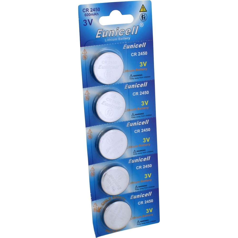 CR2450 Lithium Batteries 600 mAh - pack of 5 - Image one