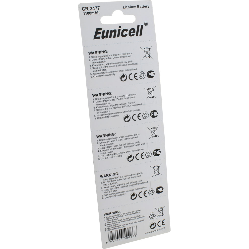 CR2477 Lithium Battery - 1100mAh - 5 pack - Image three