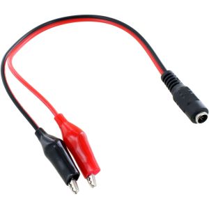 DC Female 5.5x2.1mm To Alligator Clips Adapter Cable Photo 1