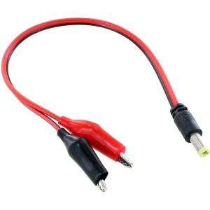 DC Male 5.5x2.1mm To Alligator Clips Adapter Cable - Image One