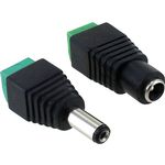 Photo of the: DC Power Jack Adapters - 2.1mm - Male and Female Set