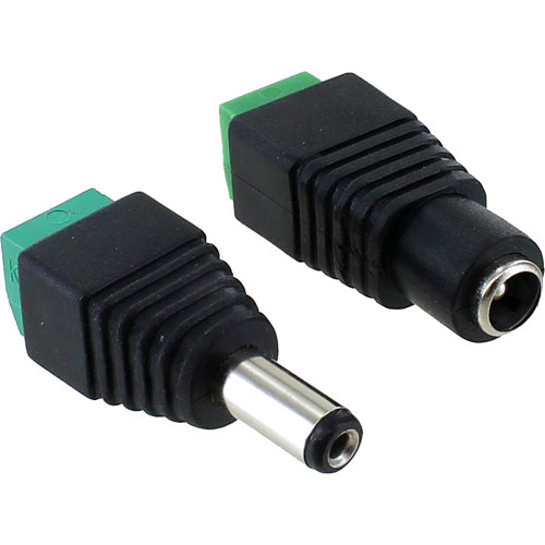 DC Power Jack Adapters - 2.1mm - Male and Female Set - Image one