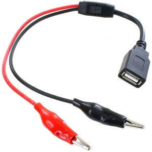 Deluxe USB Female to Alligator Clips Adapter Cable  Photo 1