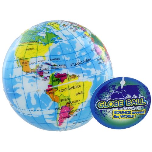 Earth Globe Foam Ball - 2.75inch 70mm photo 2