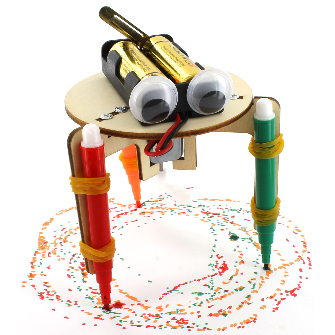 ECO-Wood Doodling Shake Bot DIY STEM Kit - Image one