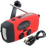 Photo of the: Emergency Solar Hand-Crank Radio Flashlight