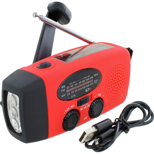 Emergency Solar Hand-Crank Radio Flashlight - Image one