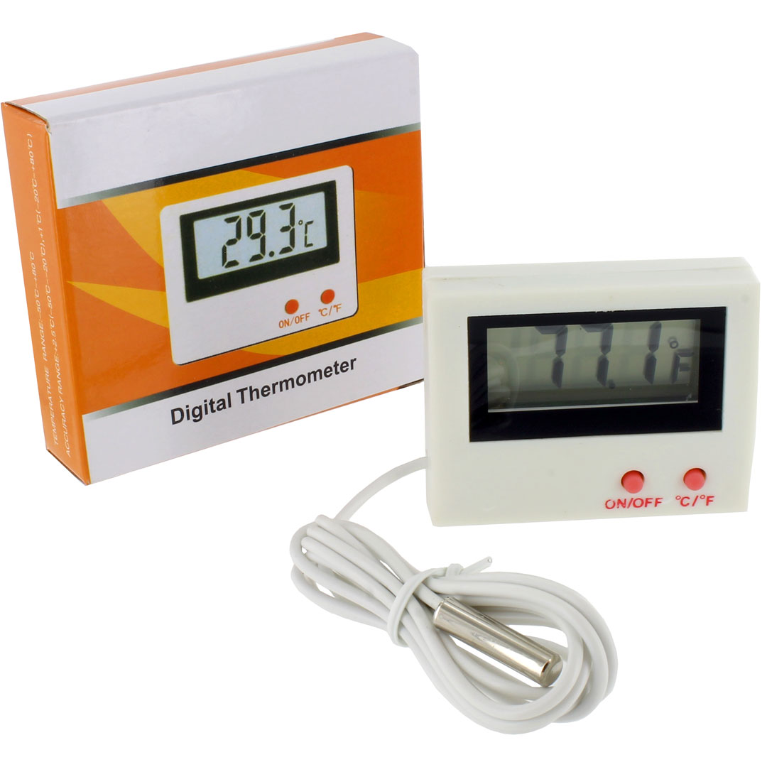 F/C Desktop Digital Thermometer with Probe - Image one