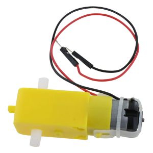 Geared DC Motor with Cable - Arduino DIY - Dual Shaft 200RPM Photo 1