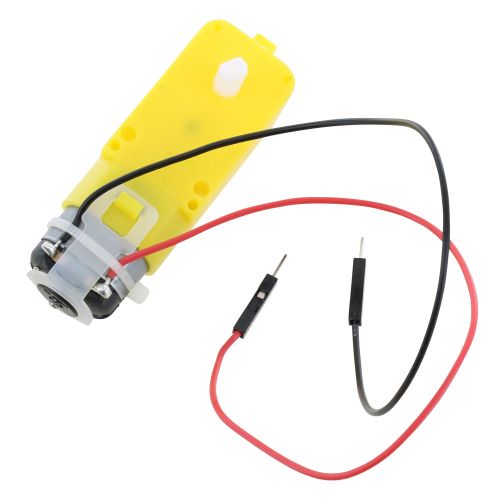 Geared DC Motor with Cable - Arduino DIY - Dual Shaft 200RPM photo 2