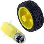 Photo of the: Geared DC Motor and Toy Car Wheel Set