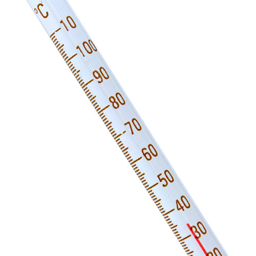 Glass Alcohol Thermometer 6 inch -10C-110C  - Image two