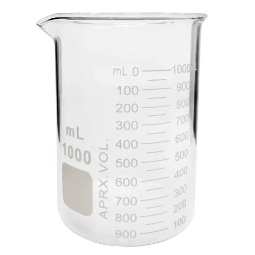 Beaker, Glass, 1000 mL, Home Science Tools