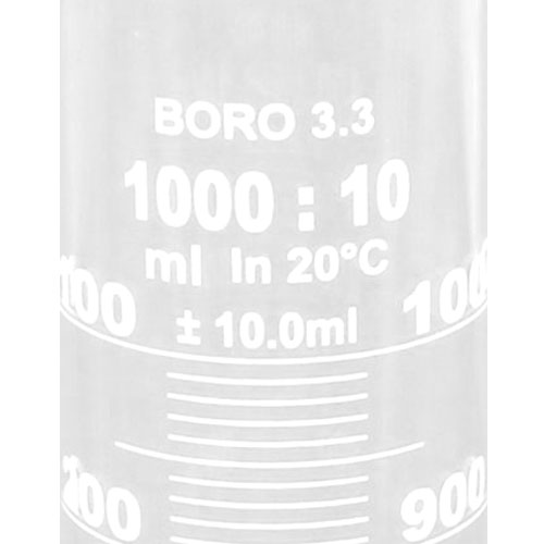 Glass Graduated Cylinder - 1000ml - Image two