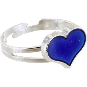 Heart Mood Ring with Adjustable Size Band Photo 1