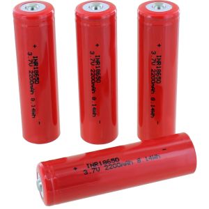 4-Pack of INR18650 Lithium-Ion Rechargeable Batteries - 3.7V 2200mAh - Image One