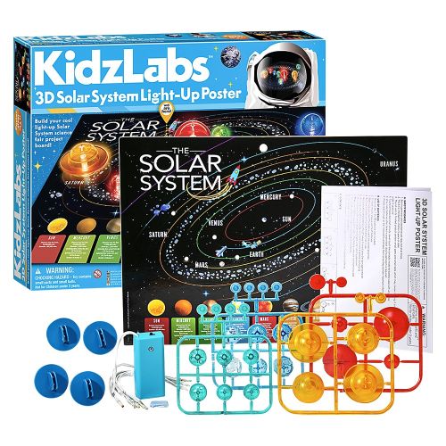 4M KidzLabs 3D Solar System Light-Up Poster Kit photo 2