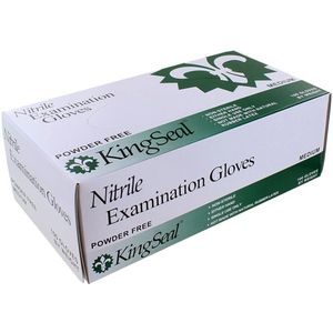 KingSeal Nitrile Exam Gloves - MEDIUM - Box of 100 Photo 1
