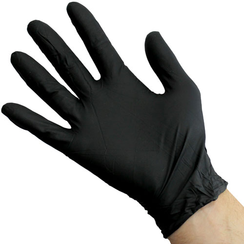 KingSeal UltraBlack Nitrile Medical Grade Gloves - Box of 100 - Image two