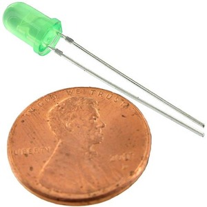 LED - Green 5mm 565nm 2.6V Photo 1