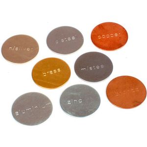 Metal Disc Set - 8 Metals - Stamped 1inch - Image One